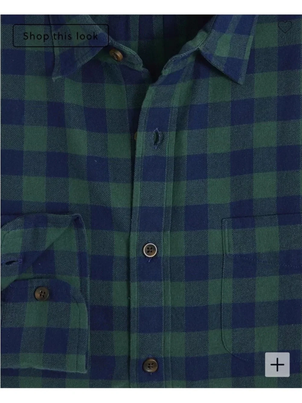 J. Crew Men’s Classic Gingham Flannel Shirt Size M - Forest Floor Navy